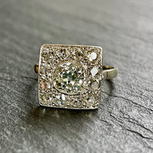 Load image into Gallery viewer, French Diamond Plaque Ring