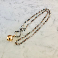 Load image into Gallery viewer, Niello Chain Necklace with Gold Ball