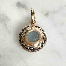 Load image into Gallery viewer, Aquamarine and Rose Cut Diamond Pendant