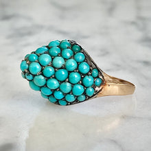 Load image into Gallery viewer, Pavé Turquoise Dome Ring