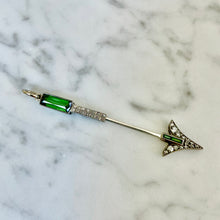 Load image into Gallery viewer, Tourmaline & Diamond Arrow Pendant