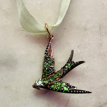 Load image into Gallery viewer, Demantoid Garnet Swallow Pendant