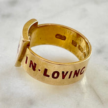 Load image into Gallery viewer, Deakin & Francis Enamel Mourning Ring