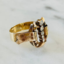 Load image into Gallery viewer, RESERVED - Diamond Horseshoe Ring