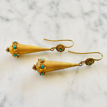 Load image into Gallery viewer, Turquoise Flower Earrings