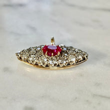 Load image into Gallery viewer, Bespoke Diamond and Pink Sapphire “Evil Eye” Pendant