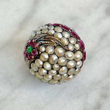 Load image into Gallery viewer, Ruby, Emerald & Pearl Snake Pendant