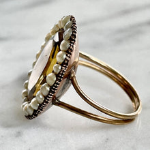 Load image into Gallery viewer, Citrine & Pearl Memorial Ring
