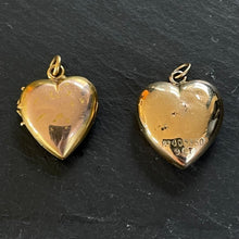 Load image into Gallery viewer, Hold for T Enamel and Gold Heart Pendant Set