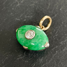 Load image into Gallery viewer, Bespoke Apple Jade & Diamond “Evil Eye” Pendant