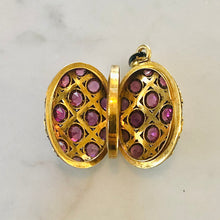 Load image into Gallery viewer, French Enamel and Garnet Locket