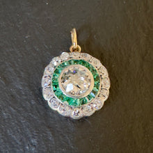 Load image into Gallery viewer, Emerald &amp; Diamond Pendant
