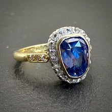 Load image into Gallery viewer, Sapphire + Diamond Ring
