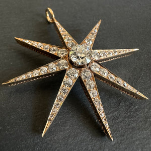 Eight Point Diamond Star Pendant