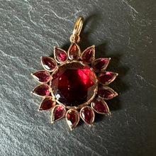 Load image into Gallery viewer, Garnet Flower Pendant
