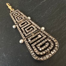 Load image into Gallery viewer, Rose Cut Diamond Greek Key Pendant

