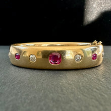 Load image into Gallery viewer, Ruby and Diamond Bangle
