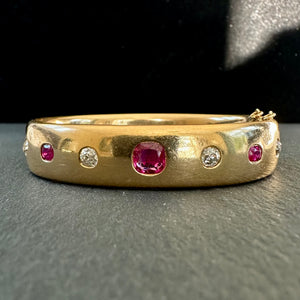 Ruby and Diamond Bangle