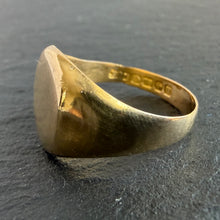 Load image into Gallery viewer, 18k Gold Antique Blank Signet Ring Oval

