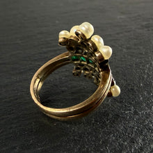 Load image into Gallery viewer, Reserved - Emerald And Pearl Ring
