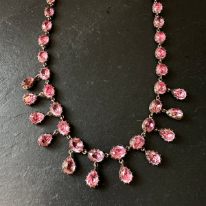 Pink paste rivière necklace