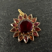 Load image into Gallery viewer, Garnet Flower Pendant
