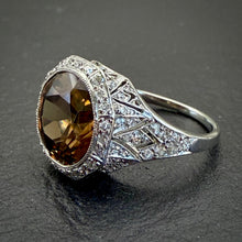 Load image into Gallery viewer, Art Deco Zircon &amp; Diamond Ring
