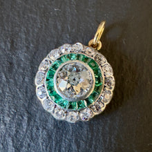 Load image into Gallery viewer, Emerald &amp; Diamond Pendant
