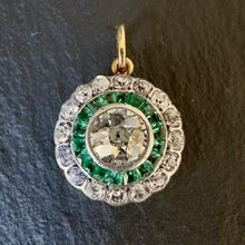 Load image into Gallery viewer, Emerald &amp; Diamond Pendant
