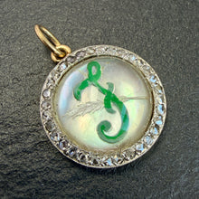 Load image into Gallery viewer, Diamond Reverse Crystal “F” Pendant
