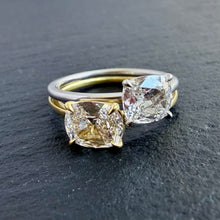Load image into Gallery viewer, ROCKS Bespoke ~ Platinum and 22k gold Diamond Ring
