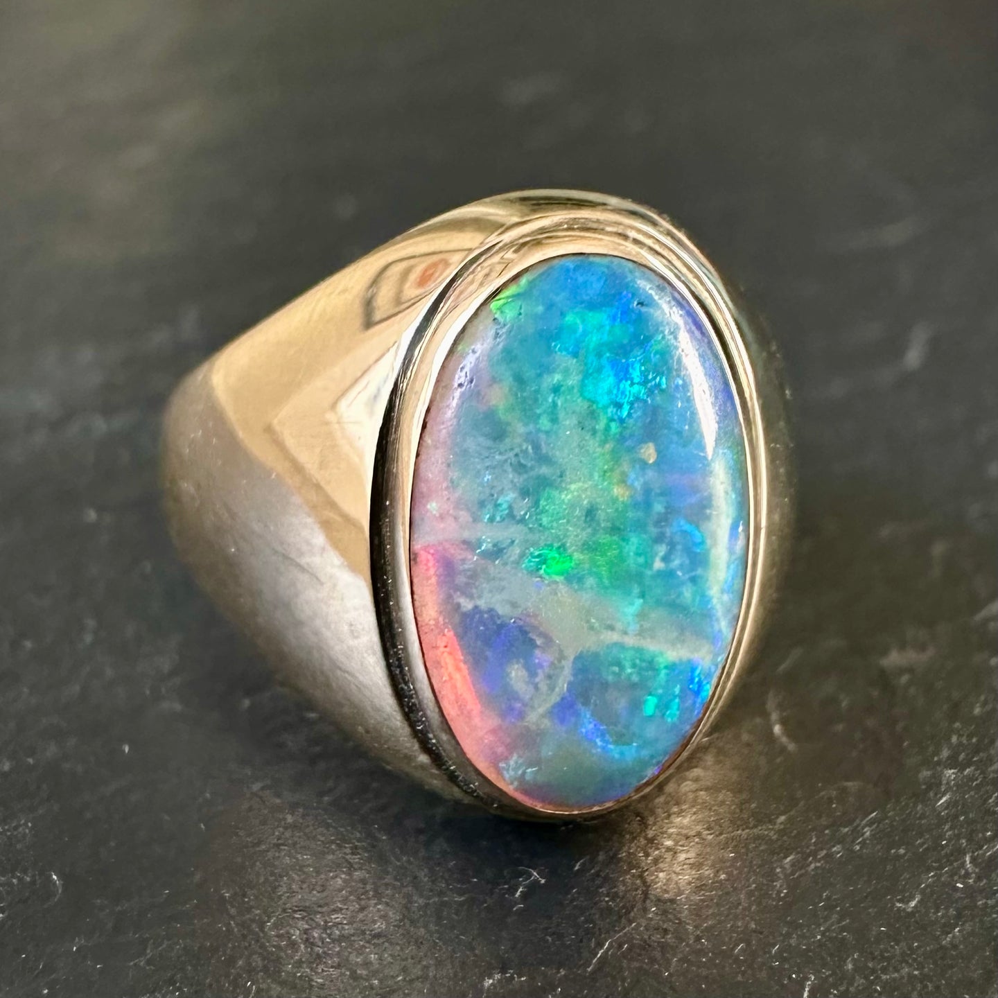 Opal Signet Ring