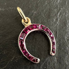 Load image into Gallery viewer, Ruby Horseshoe Pendant
