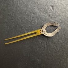 Load image into Gallery viewer, Cut Steel Horseshoe Hair Clip
