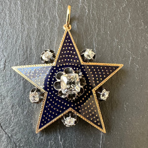 Enamel & Diamond Star Pendant