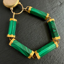 Load image into Gallery viewer, Malachite Padlock Bracelet
