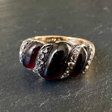 Load image into Gallery viewer, Garnet &amp; Diamond Memorial Ring
