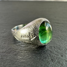 Load image into Gallery viewer, Platinum Tourmaline Signet Ring
