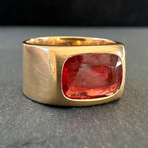 ROCKS Bespoke ~ Orange-Red Spinel Ring