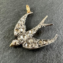 Load image into Gallery viewer, Rose Cut Diamond Swallow Pendant
