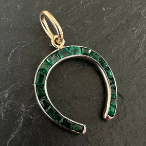 Emerald Horseshoe Pendant