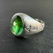 Load image into Gallery viewer, Platinum Tourmaline Signet Ring
