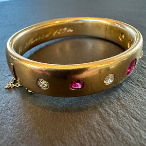 Reserved - Ruby and Diamond Bangle