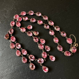 Pink paste rivière necklace
