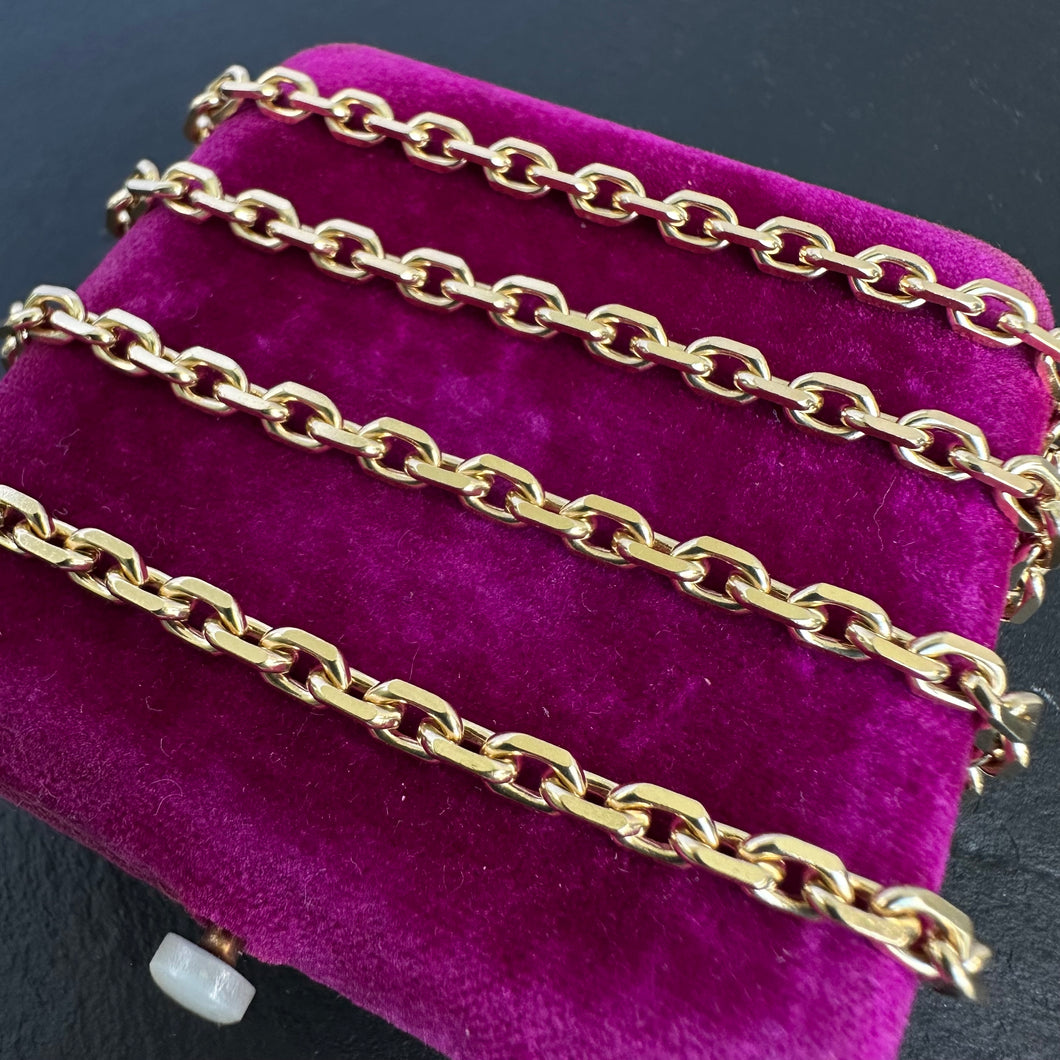 18k Gold Link Chain Necklace