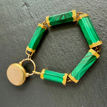 Load image into Gallery viewer, Malachite Padlock Bracelet
