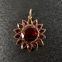 Load image into Gallery viewer, Garnet Flower Pendant
