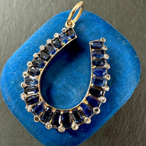 Sapphire Horseshoe Pendant