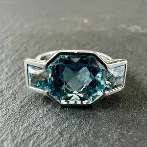 Art Deco Aquamarine Ring