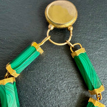 Load image into Gallery viewer, Malachite Padlock Bracelet
